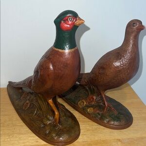 Holland Molds Vintage Decorative Pheasant Figurines 1970s